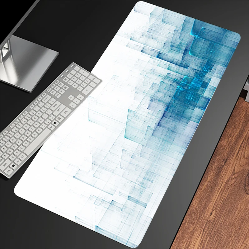 

Black Gray Line Art Desk Mat Gaming Mouse Pad Large Mousepad Gamer Accessories PC Computer Keyboard Science Desk Pad Big Size