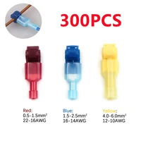 100200300pcs t tap type electrical cable connector self stripping quick splice electrical wire terminal disconnect connector