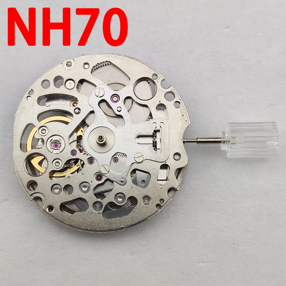 Japan NH70/NH70A Hollow Automatic Watch Movement 21600 BPH 24 Jewels High Accuracy Fit for Mechanical Watches