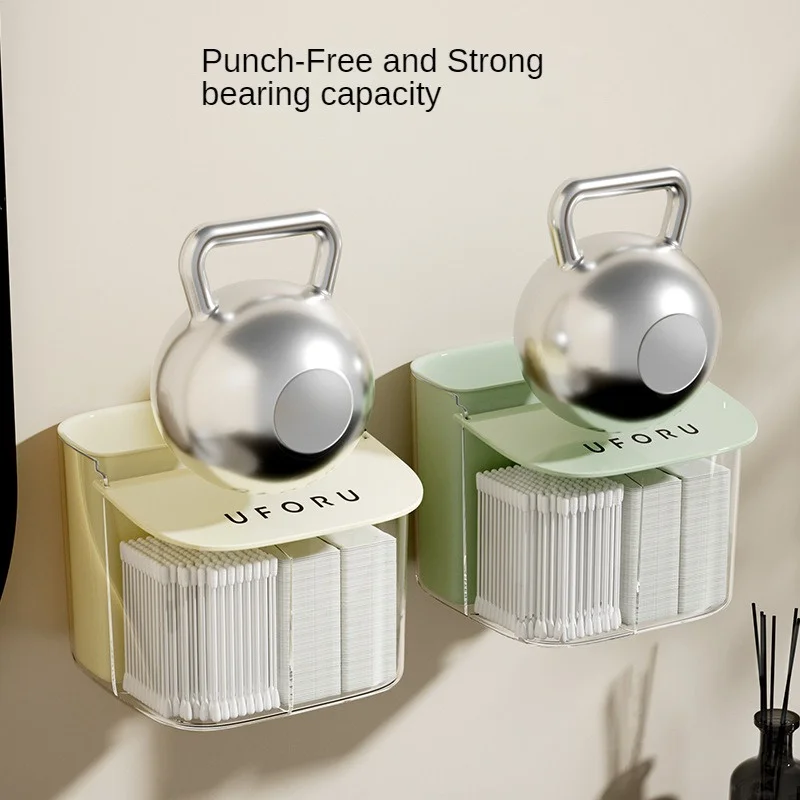 

With Lid Storage Box Dustproof Plastic Powder Puff Case Compartment Breathable Cosmetic Cotton Storage Home Storage
