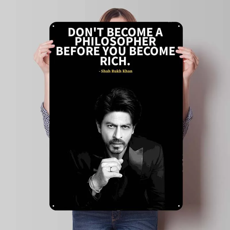 Постер на дверь с цитатой Шах рукх Хан винтажный металлический декоративный знак