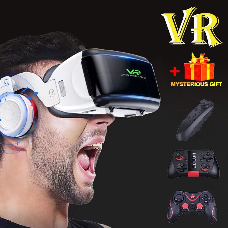 Очки виртуальной реальности шлем с беспроводным контроллером для смартфонов под