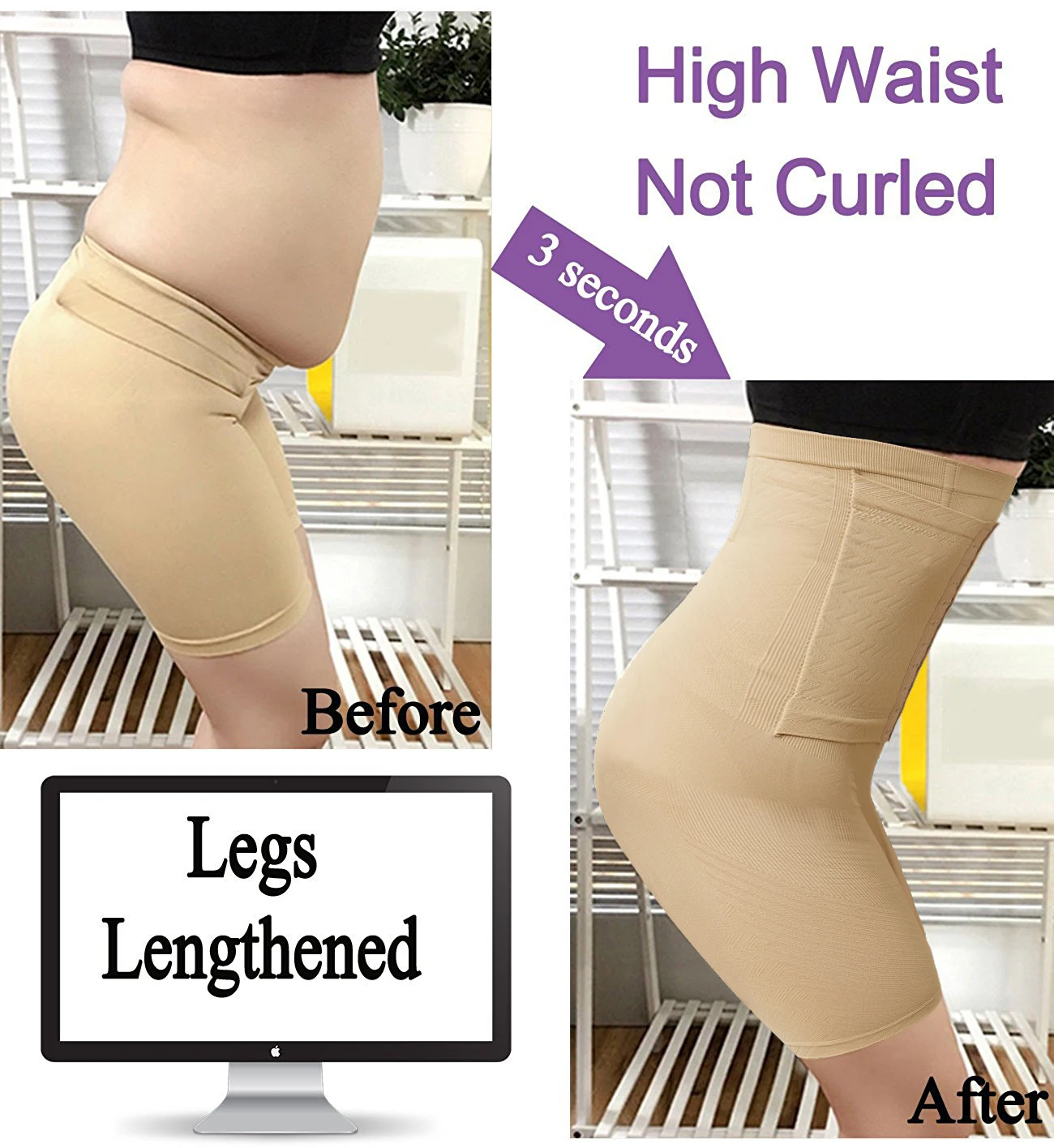 LANFEI High Waist Shapewear Shorts Women Body Shaper Tummy Control Body Shapewear Belly Control Panties