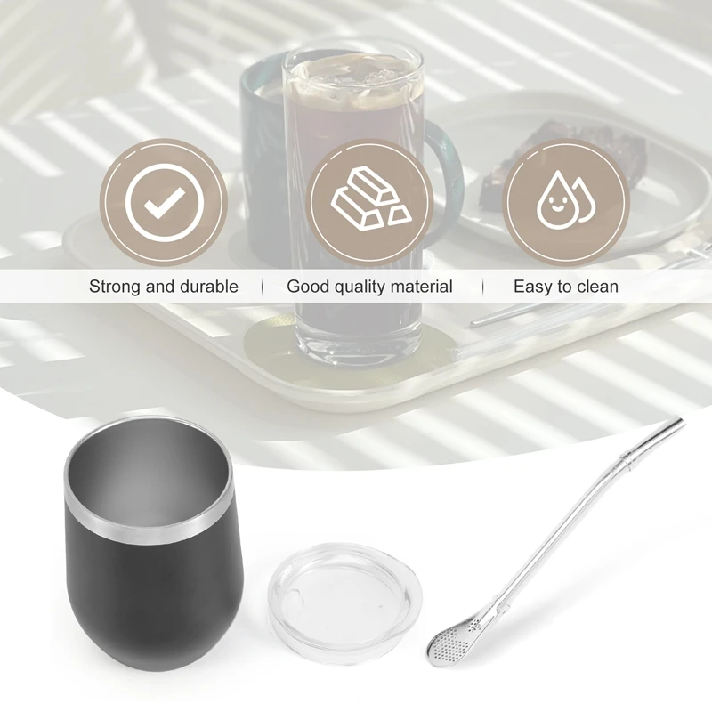 Набор для чая Yerba Gourd Mate из нержавеющей стали с двойными стенками чашка воды и