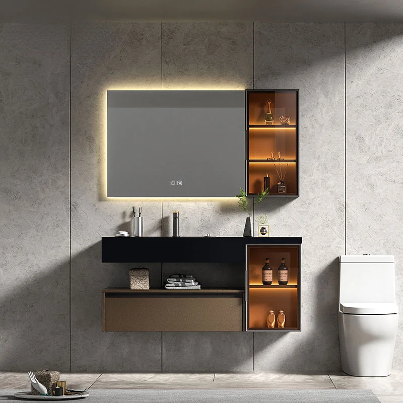 

shangpinjia Modern hotel Italian Vanity Stainless Steel Bathroom Vanity small bathroom cabinet bathroom cabinet
