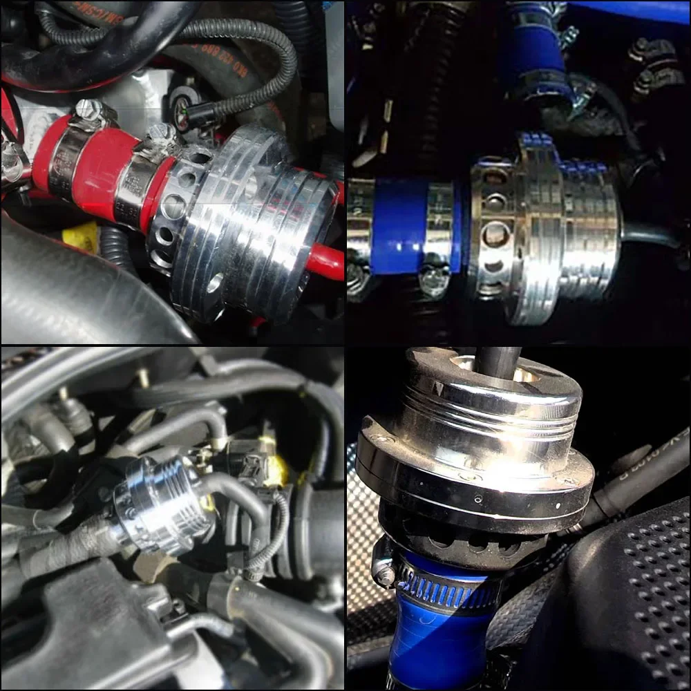 Фото Полированный клапан сброса давления (BOV) 1 дюйм (25 мм) для VW Golf MK4 Jetta A4 B5, двухпоршневой, для турбированных двигателей 1.8T, автомобильные аксессуары. №2