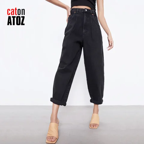 catonATOZ 2248 Y2K Khaki Women's Cargo Pants High Waist Loose Trousers Female Casual Streetwear baggy Jeans