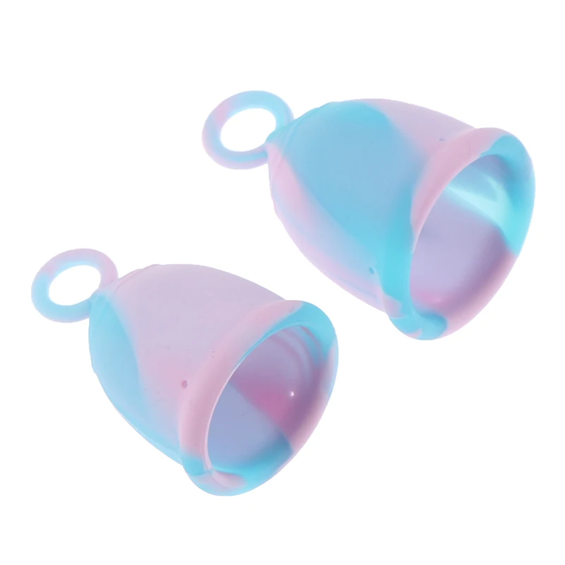 

Women Cup Reusable Cup 2 Sizes Random Color Menstrual Cup Medical Grade Soft Silicone Lady Period Colour Model