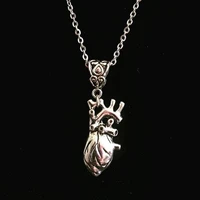 gothic heart charm choker for women exotic jewelry gifts wizard accessories silver color vintage chain necklace hip hop jewelry