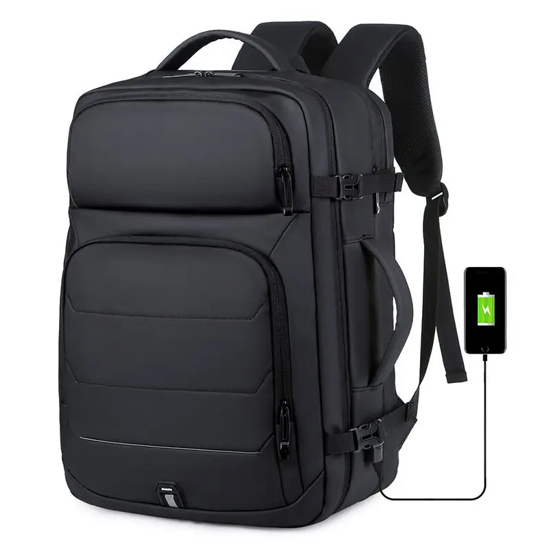 

40L Large Capacity Men's Hand-held Dual-use Backpacks USB Charging 17 Inch Laptop Bags Waterproof Extensible Business Travel Bag