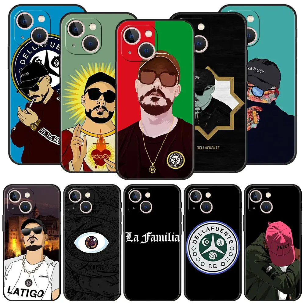 

Dellafuente F C Artwork Luxury Phone Case For iPhone 13 12 11 Pro MAX XR X SE XS 7 8 Plus iPhone11 Soft Black Cover Shell Funda