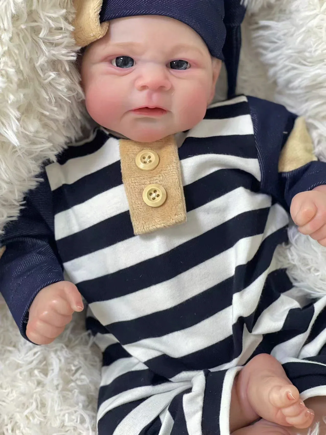 Готовая кукла с уже окрашенным Элайджа 45 см Реалистичная кукла-младенец мягкая