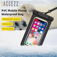accezz 2022 ip68 mobile phone waterproof bag pvc swimming diving phone water proof case for iphone under 6 9 inches coque cover