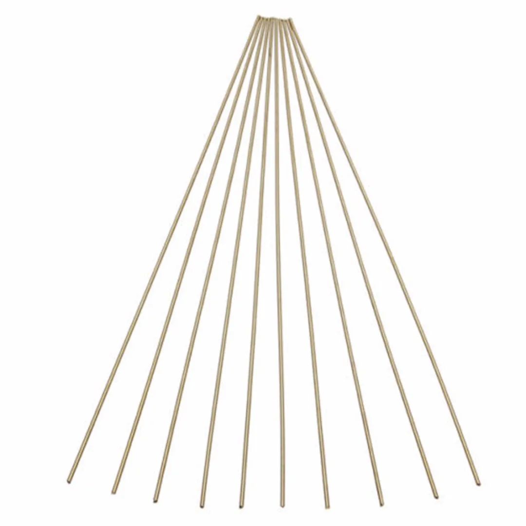 

New 10pcs 1.6*250mm Brass Rods Wires Sticks For Repair Welding Brazing Soldering
