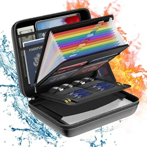 Водонепроницаемая огнестойкая папка для документов Black EVA