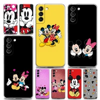 clear phone case for samsung s9 s10 s10e s20 s21 s22 plus lite ultra fe 4g 5g soft silicone case cover cartoon mickey mouse