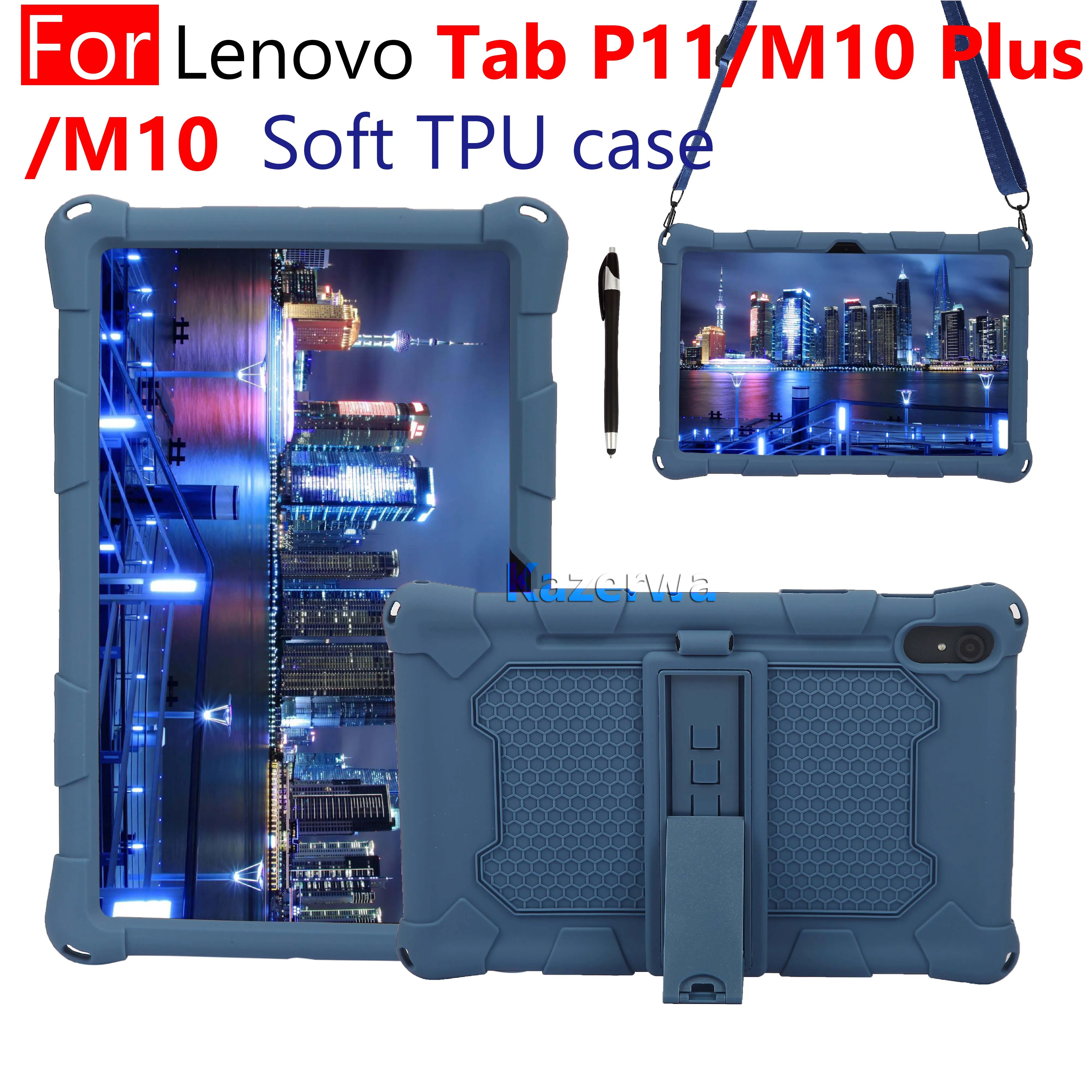 

Case for Lenovo Tab P11 Case TB-J606F Silicon Stand Cover for Lenovo Tab P11 Pro 2021 TB-J607 Xiaoxin Pad Cover Tablet Funda