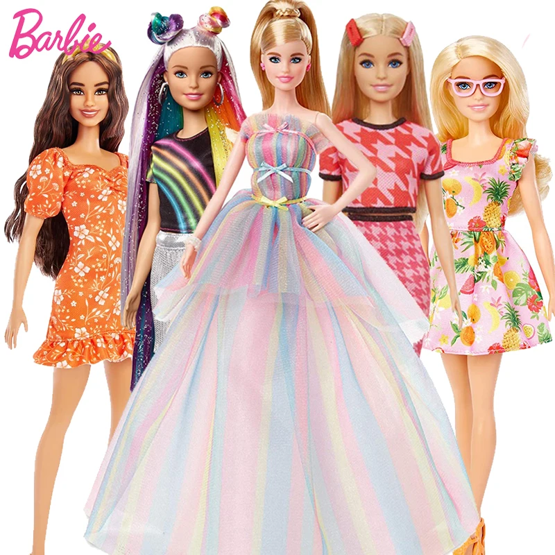 

Оригинальные куклы Барби, модные блондинки, волосы, шарнирная кукла для девочек, аксессуары, детские куклы, игрушки для девочек, одежда Барб...