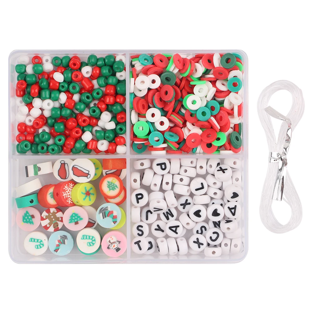 1 Коробка Бусины Из Полимерной Глины Стеклянные Акриловые С Буквами сделай Сам