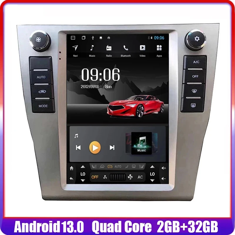 Android 13 для Toyota Camry 2006-2011 9 7 дюймов Tesla Scren Автомагнитола головное устройство авто GPS
