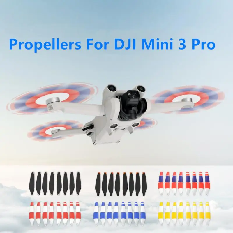 

8Pcs For DJI Mini 3 Pro Propellers Lightweight Replacement Wing Fans Propellers Holder Protector For DJI Mini 3 Pro Accessories