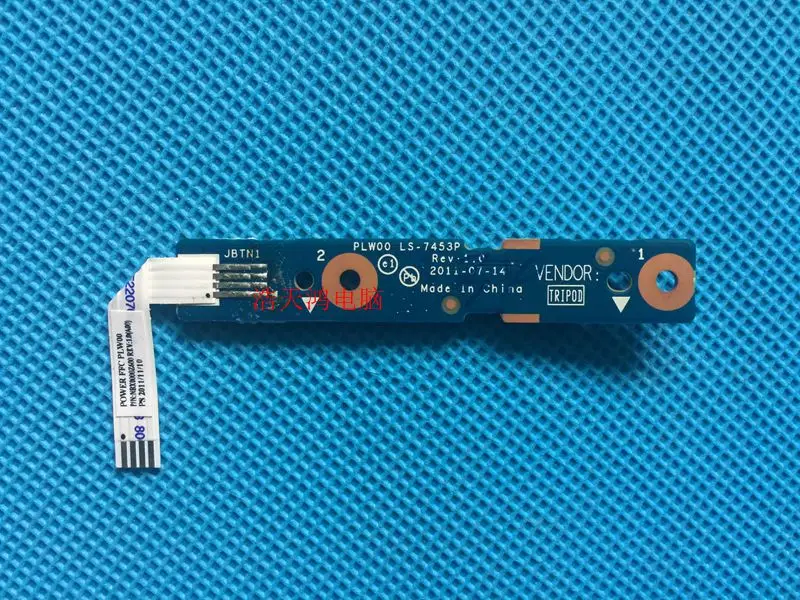 

Original For Dell XPS 14Z L412Z laptop Power Button Board with Cable switch Repairing Accessories 0GNJY1 PLW00 LS-7453P