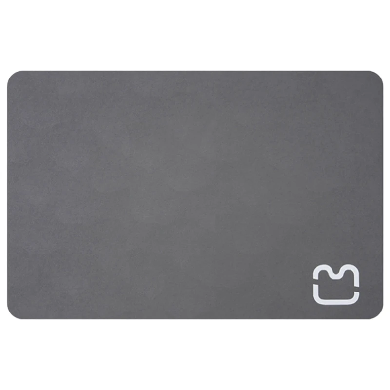 Цельный впитывающий коврик для ванной комнаты темно-серый собак миски еды и воды