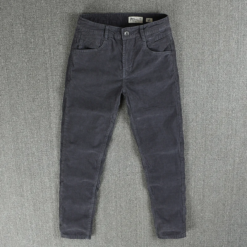 New Spring and Summer Men's Old Jeans Black Fashion Youth Slim Pants Versatile Men's Jeans Nine-piece Pants High Street Trend