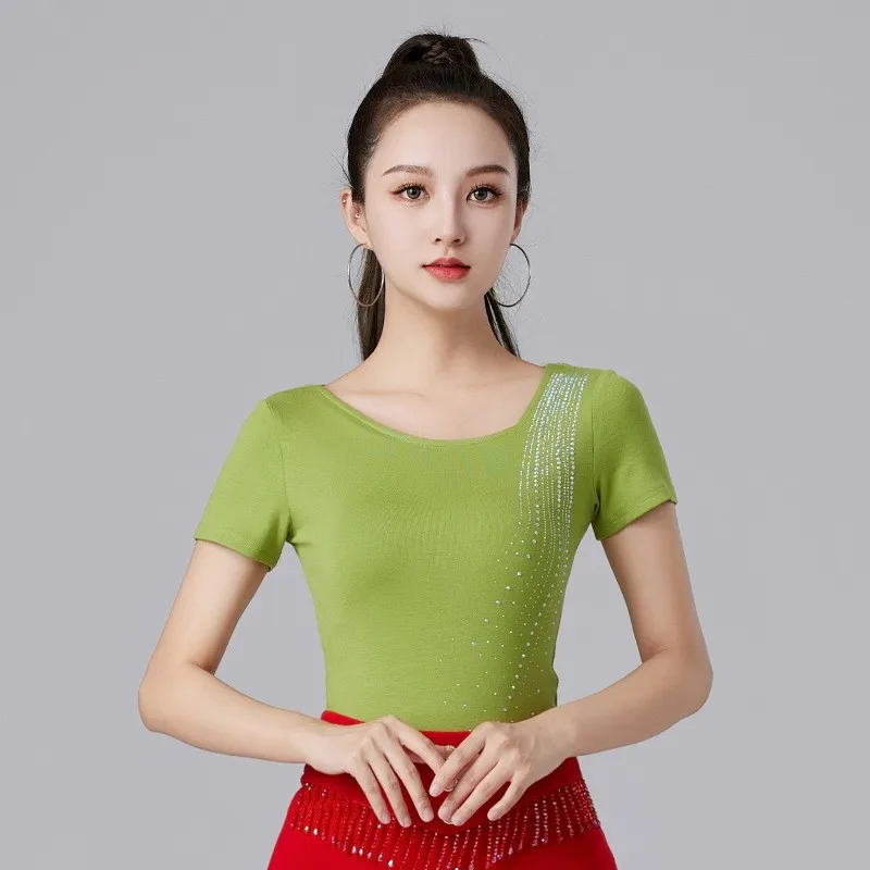 Женские сетчатые топы для латиноамериканских танцев привлекательные блестящие