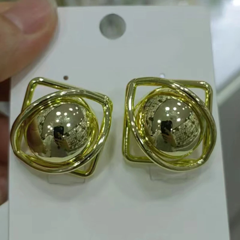 Изящные женские серьги аксессуары круглые разноцветные высококачественные