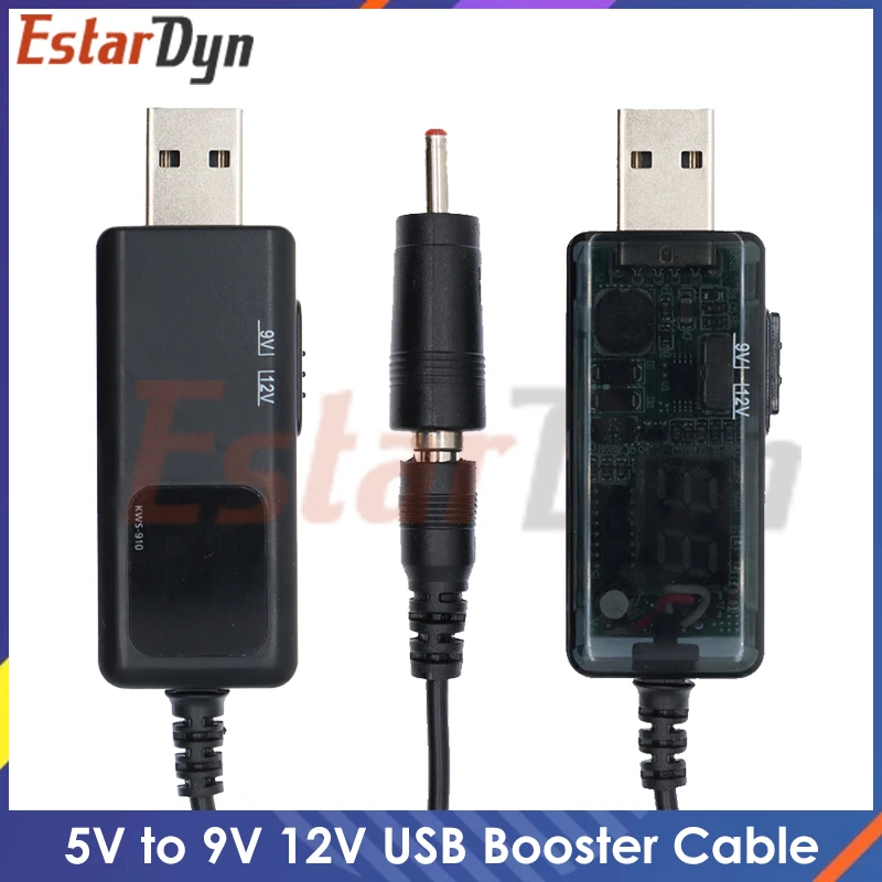 

USB Boost Converter DC 5V to 9V 12V USB Step-up Converter Cable + 3.5x1.35mm Connecter For Power Supply/Charger/Power Converter
