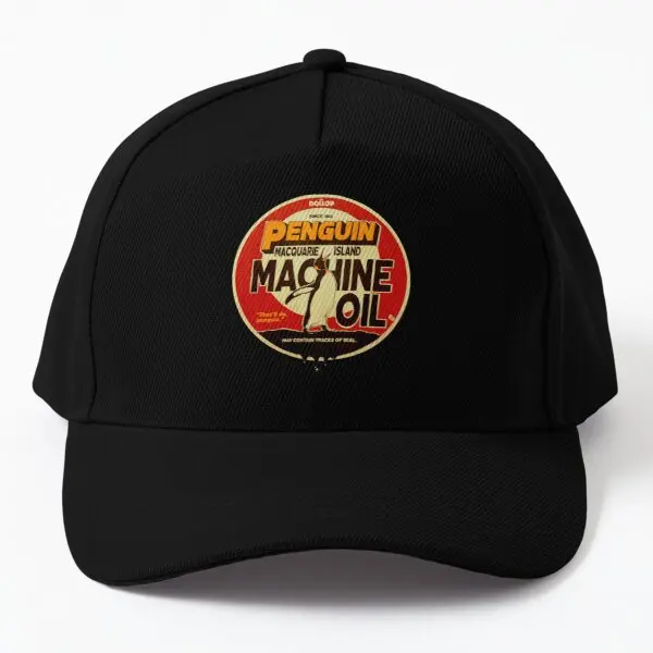 

The Dollop Penguin Oil Baseball Cap Hat Women Spring Black Printed Boys Casual Fish Sport Snapback Czapka Solid Color Sun
