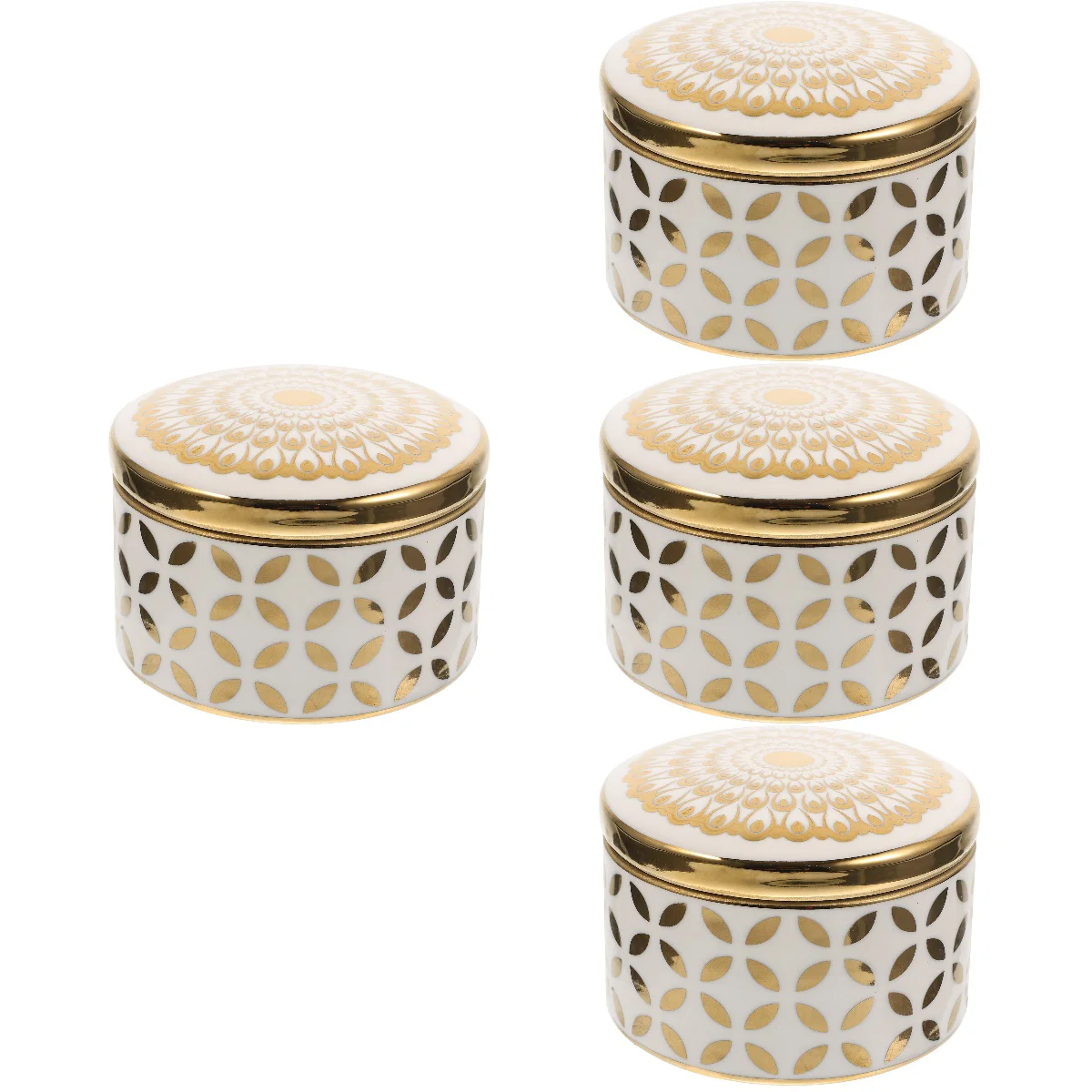 

4pcs Ceramic Paper Clip Holder Bobby Pin Hair Clip Holder Storage Jar