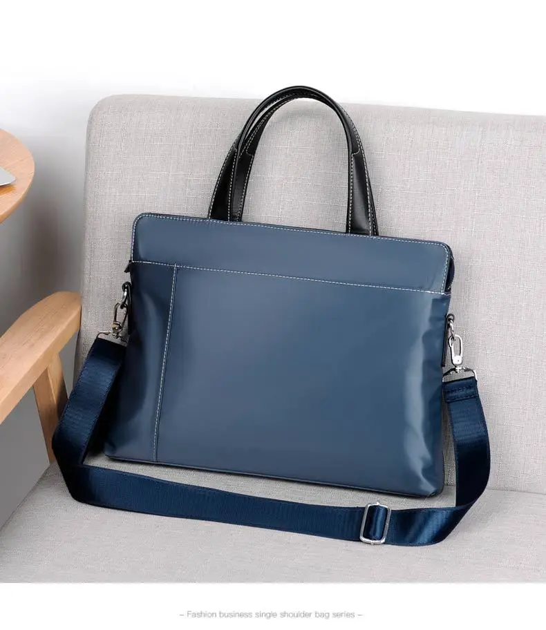 2022 Fashion Men Briefcase High Quality Shoulder Bags Men Business Travel Crossbody Bags Male Waterproof Oxford PU Handbags