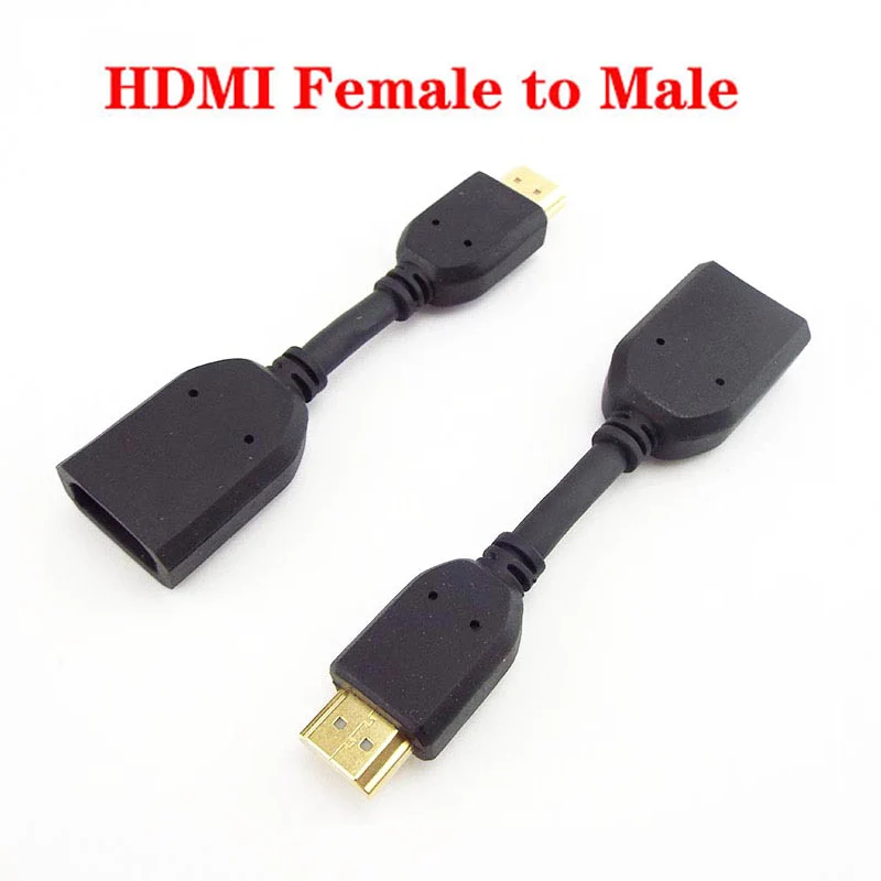 

Совместимый с HDMI удлинитель кабеля Crod Mini 11 см 1080P Регулируемый поворотный конвертер адаптера с любым углом «штырь-гнездо»