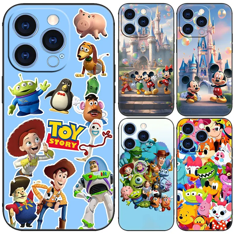 Черный чехол для телефона Disney Pixar Huawei Pura70 Pro Plus P60 P50 P40 P30 P20 P10 Lite PSmart Z 2021 мультяшный