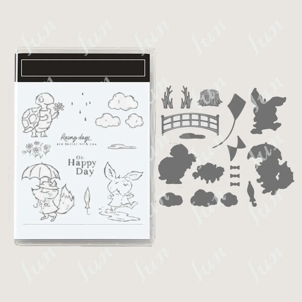 

Tortoise and Hare Metal Cutting Dies Stamps Diy Handmade Embossing Stencil Making Scrapbook Diary Greeting Card Decoration 2023