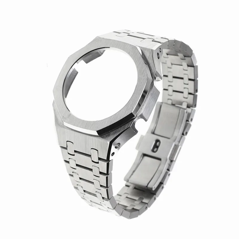 Metal 316L Stainless Steel Watchband Strap and Watch Case For Shock Ga2100 GA2110 Modified Farm Replacement Wholesale Parts