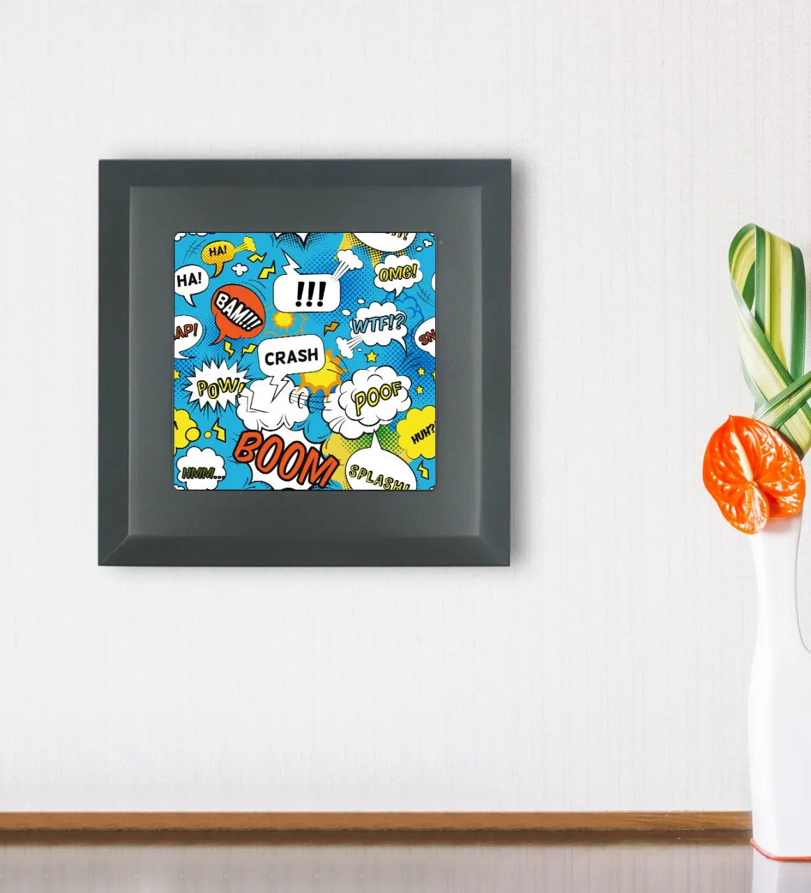 

BK подарок Pop Art Design дерево рамка каменная стена фотография