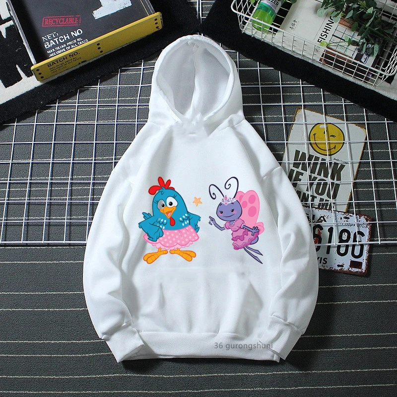 

New Boys Hoodie Cartoon Contos CláSsicos Com A Galinha Pintadinha Print Girls Hoodie Fashion Spring Autumn Winter Sweatshirt top