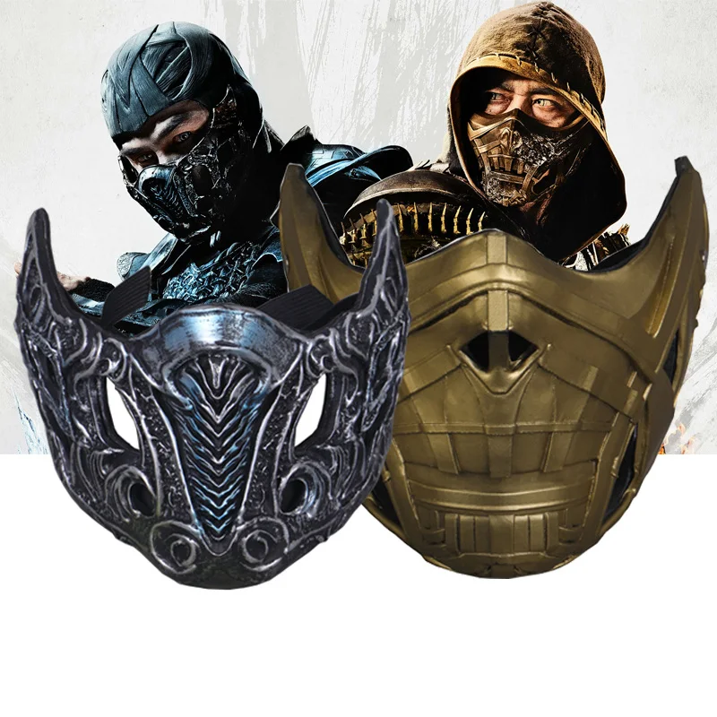 

Game Mortal Kombat Sub-Zero Kuai Liang Scorpion Hanzo Hasashi PVC Mask Cosplay Prop Face Gas Mask Halloween Party Gift