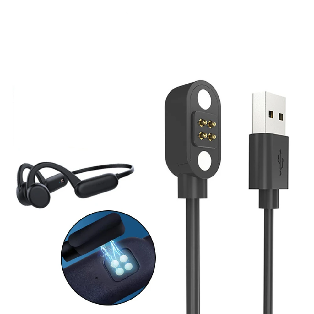 Фото Высокоэффективный кабель для быстрой зарядки YUANS Bluetooth Headset X18Pro X8 X7, магнитный зарядный кабель для зарядного устройства NANK Runner Pro №2
