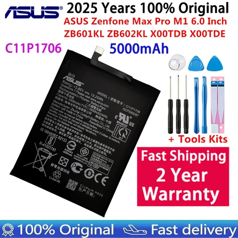 Оригинальный аккумулятор для телефона ASUS большой емкости C11P1706 для Asus ZB601KL ZB602KL X00TDB X00TDE 4850 мАч + бесплатные инструменты