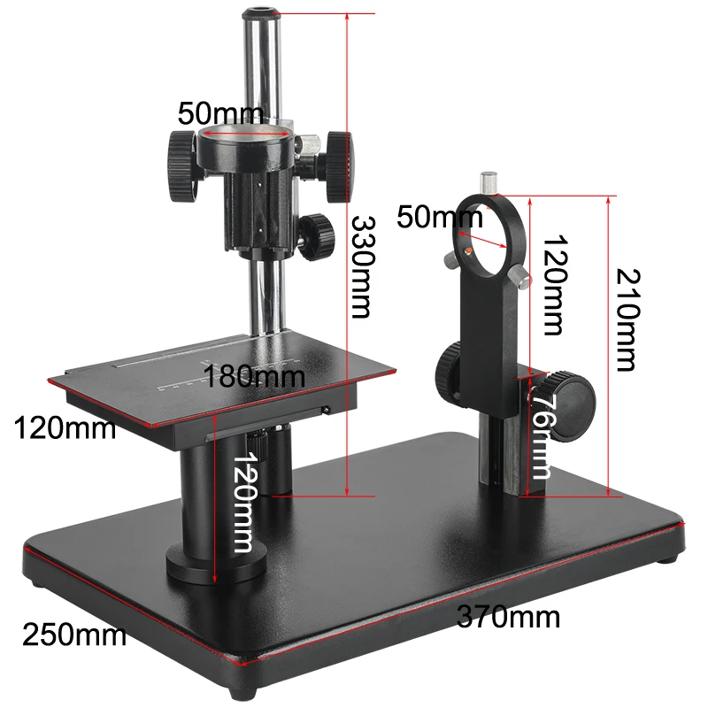 

KOPPACE Horizontal Microscope Platform Adjustable X/Y Stroke Flatness Tester Horizontal Microscope Stand Lens Hole 50mm