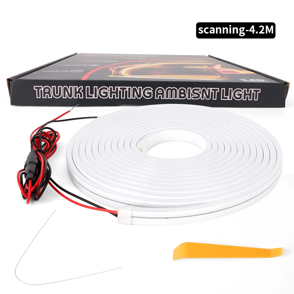 

Сверхъяркая Силиконовая COB-лента Для Освещения Багажника Автомобиля, Универсальная, Для Декоративной Подсветки Салона