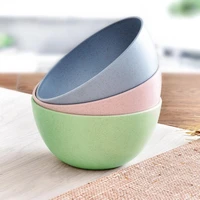 eco friendly wheat straw children rice noodle salad bowl household tableware plate snacks dish eco friendly kitchen tableware