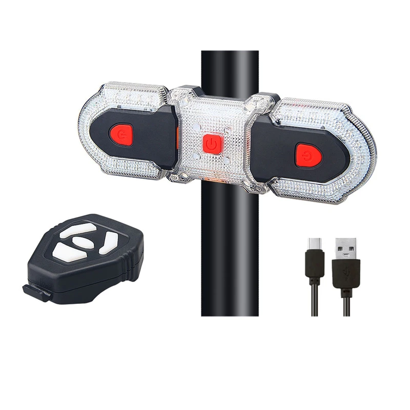 

Smart Wireless Remote Control Bicycle Taillight USB Turning Signal LED Bike Warning Light MTB Cycling Rear Lamp