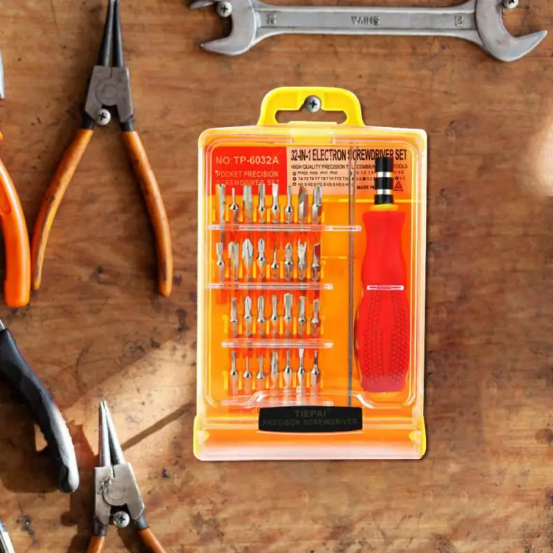 

Multi-purpose repair tool high-quality carbon steel hardware tool multi-function screwdriver set 32 in one piece