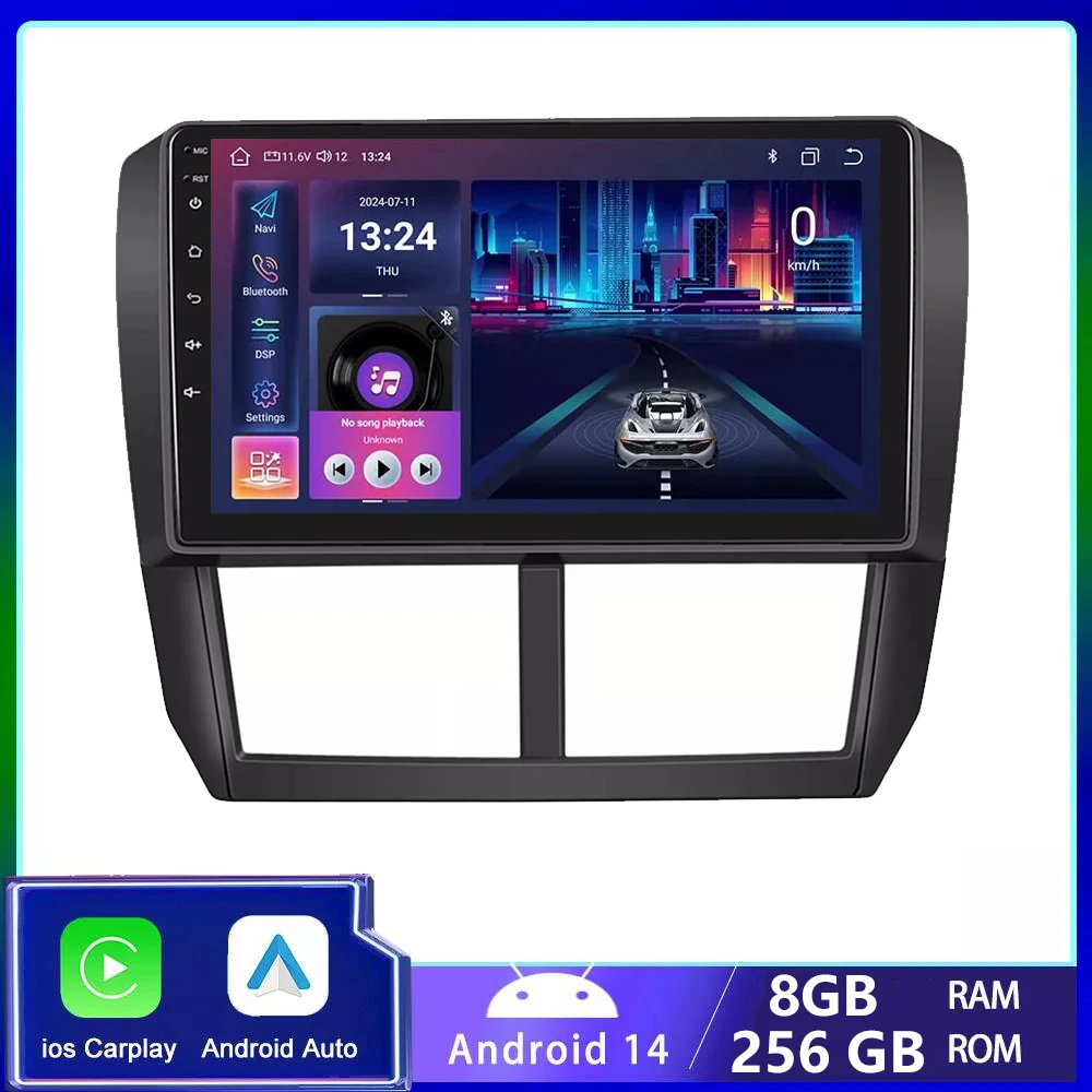 4G + WIFI автомобильный радиоприемник Carplay Auto 2Din мультимедийный плеер для Subaru Forester 3 SH