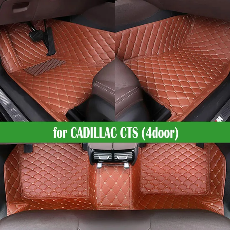 

CRLCRT Car Floor Mats for CADILLAC CTS (4door) 2007-2013 Custom 5 N Auto Foot Pads Automobile Carpet Cover interior accessories